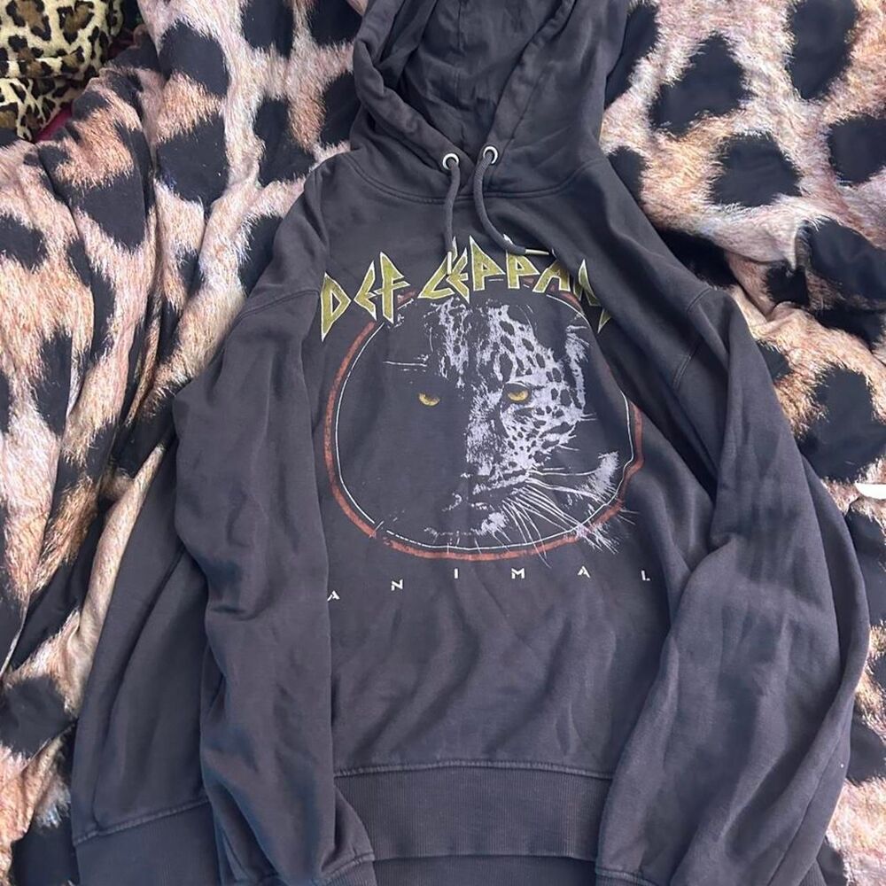 Animal Women's Black and Grey Hoodie
